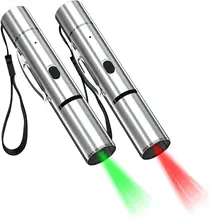 

Cat Toys for Indoor Cat and Dog, 2 Pack Cat Laser Pointer, Interactive Cat Toy, Multi-Pattern with 2 Colors, USB Charging Cat