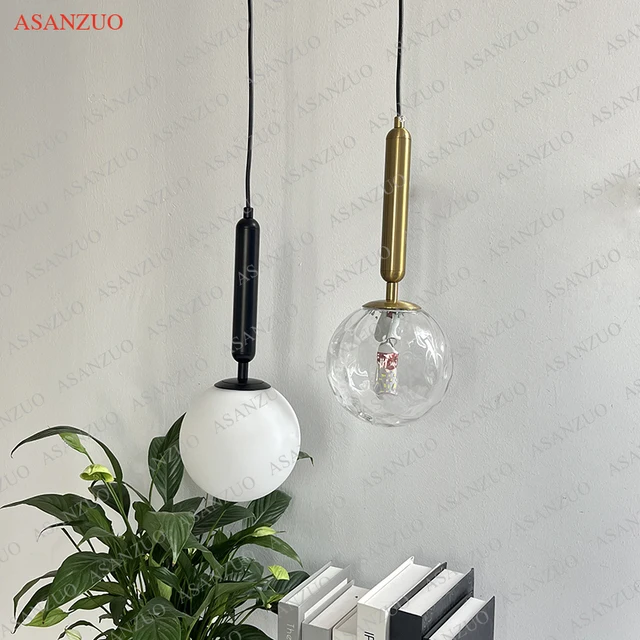 Modern LED glass ball pendant lights