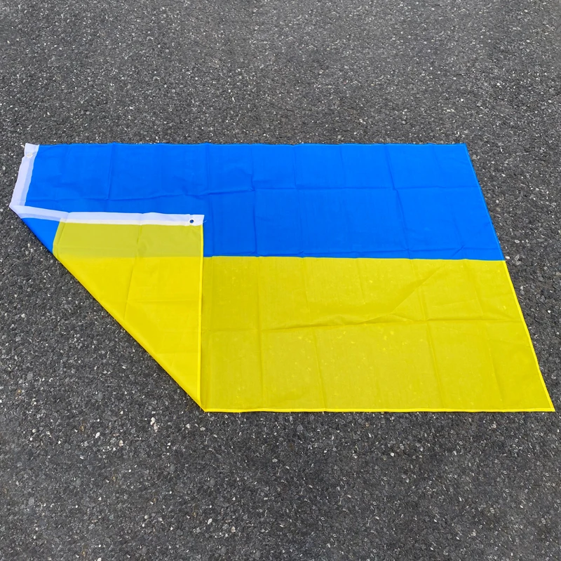 Free Shipping 3ft x 5ft Hot Sale NEW Ukraine Flag 90x150cm 3x5ft Polyester Ukrainian Banner National Country Flag