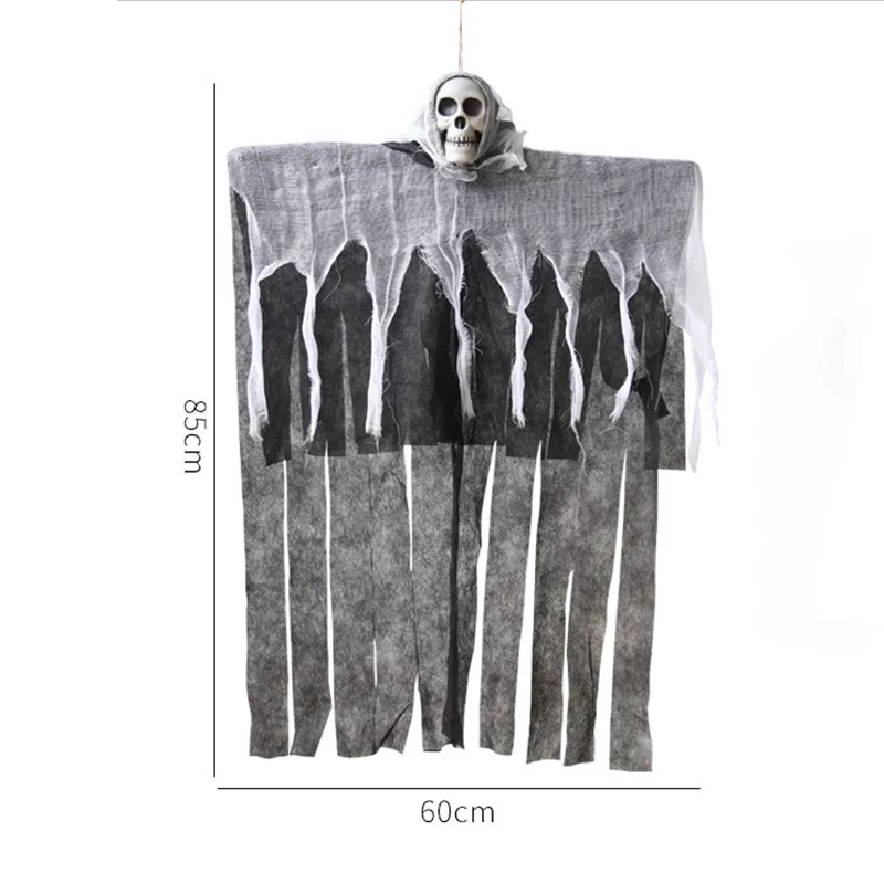 Spooky Hanging Skull Ghost Decoration