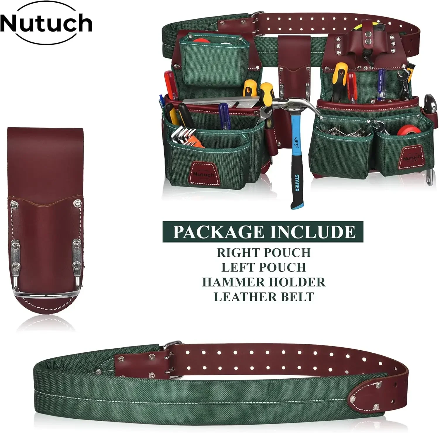 and Leather Belt Nylon lPouch Carpenter Belt Construction Framers Electrician  Belts Drywall 6