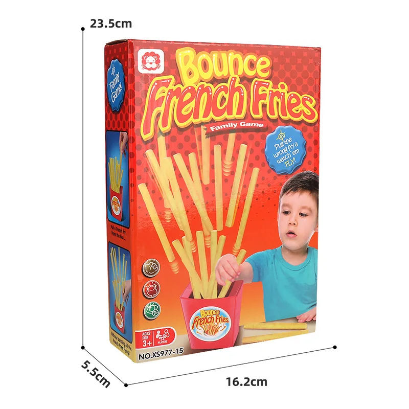 Tricky Board Game for Family Game Night Bounce French Fries Potato Chips Toy 5