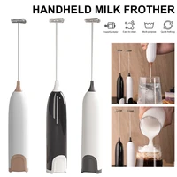 Milk Frother Handkeld Electric Foam Maker Battery Operated Stainless Steel Whisk Drink Mixer for Latte Cappuccino Hot Chocolate 2