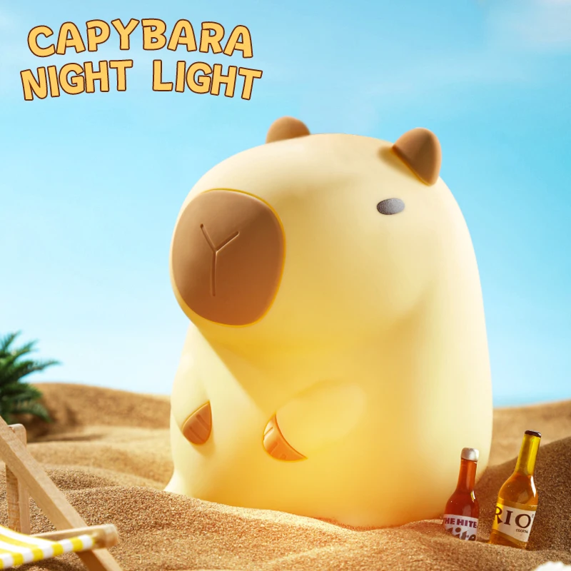Capivara LED Night Light para decora o de quarto atmosfera suave para capivara-led-night-light-para-decora-o-de-quarto-atmosfera-suave-para