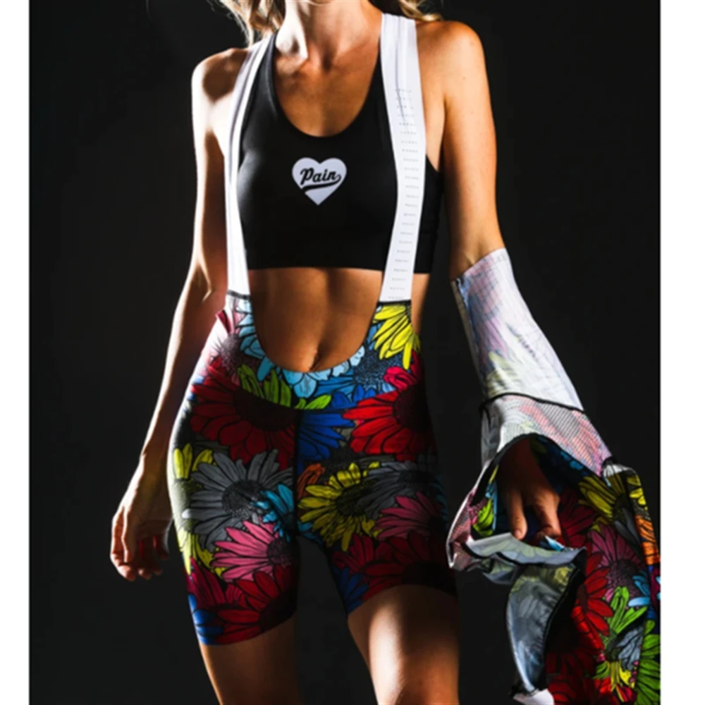 Women Bike Shorts Love The Pain Cycling Pants Road Clothing Mtb Culotte Outdoor Shorts Lycra Bicycle Bib Ciclismo Usa