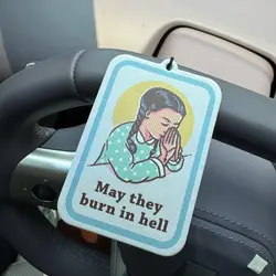 Luxury Coco Scented Car Air Freshener | Dual - Purpose Rearview Mirror Hanger & Vent Clip | Natural Aromatherapy Tablets | Long - Lasting, Alcohol - Free Fragrance | Sun - Resistant | Odor Eliminator for Cars, Closets & Bathrooms | Cartoon Animation Desi