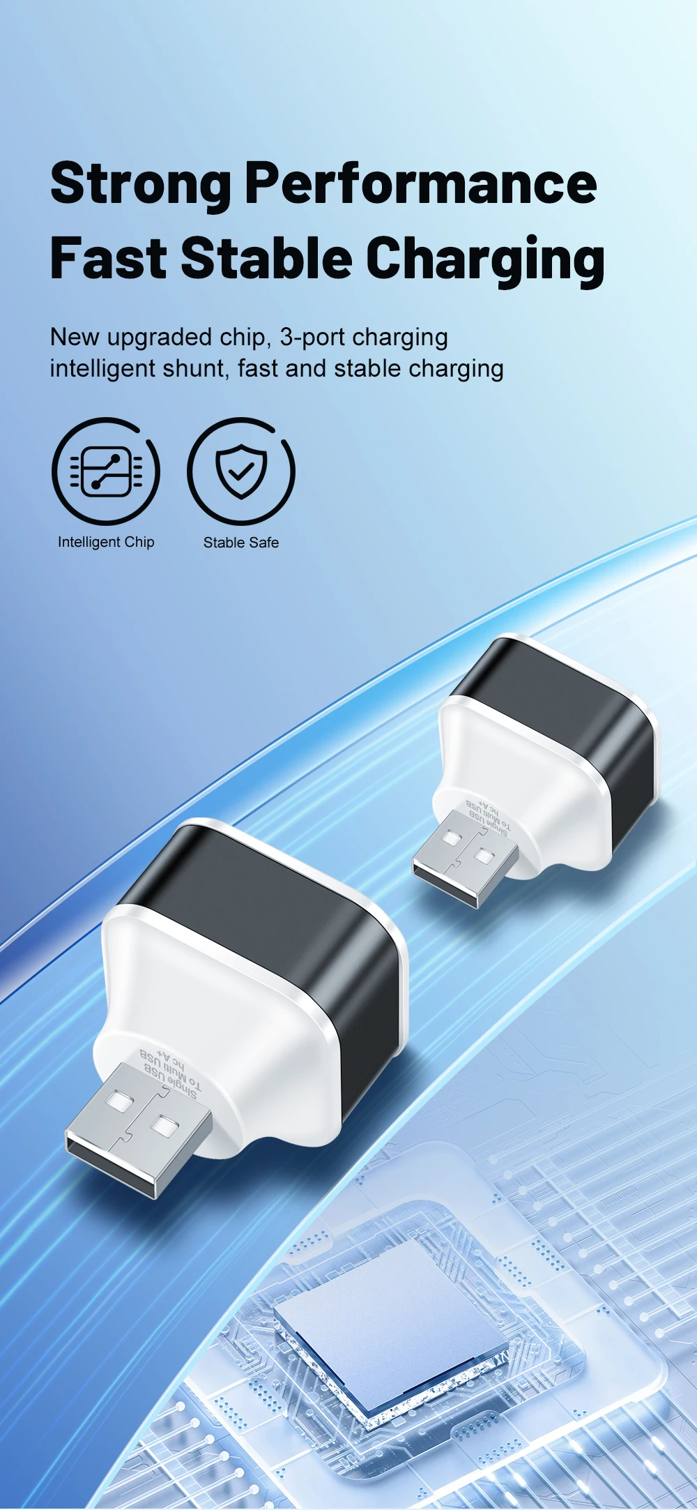3 IN 1 USB Type C Adapter OTG USB A Male to 2 USB A 1 Type C Female HUB Converter USB Type C Charging Data Transfer Adaptador