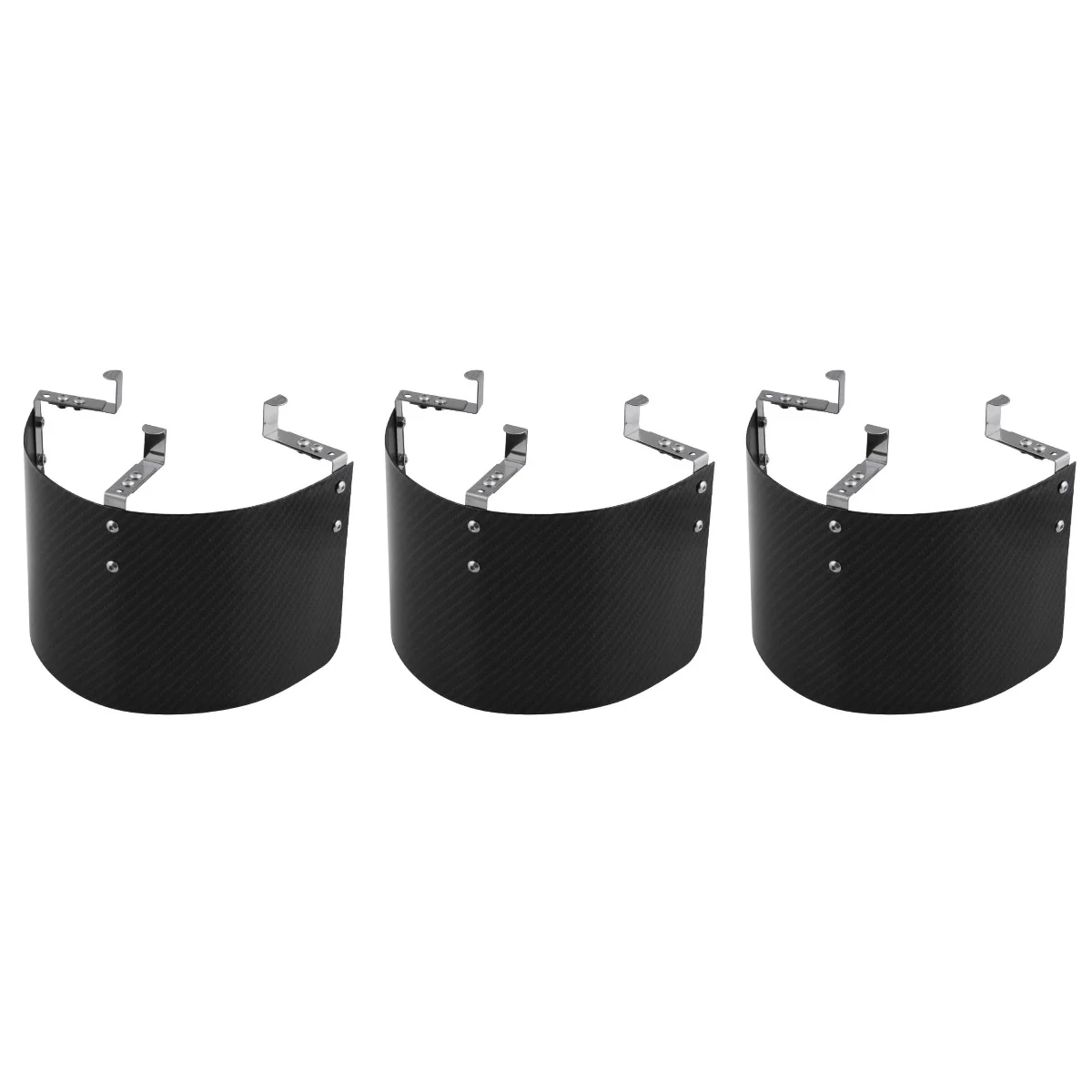 

3pcs Air Filter Cover Universal Heat Shield Metal Racing Car Cold Air Intake Cone Motion Filter Cover (Water transfer, Carbon