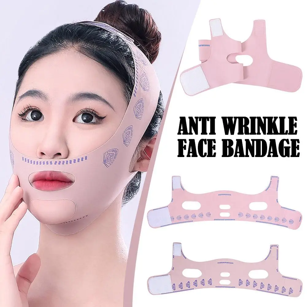 

Reduce Double Chin V-Line Shaping Bandage Breathable Cheek Face Face Mask Thin V Up Band Anti Face Lift Bandage Wrinkle D9W6