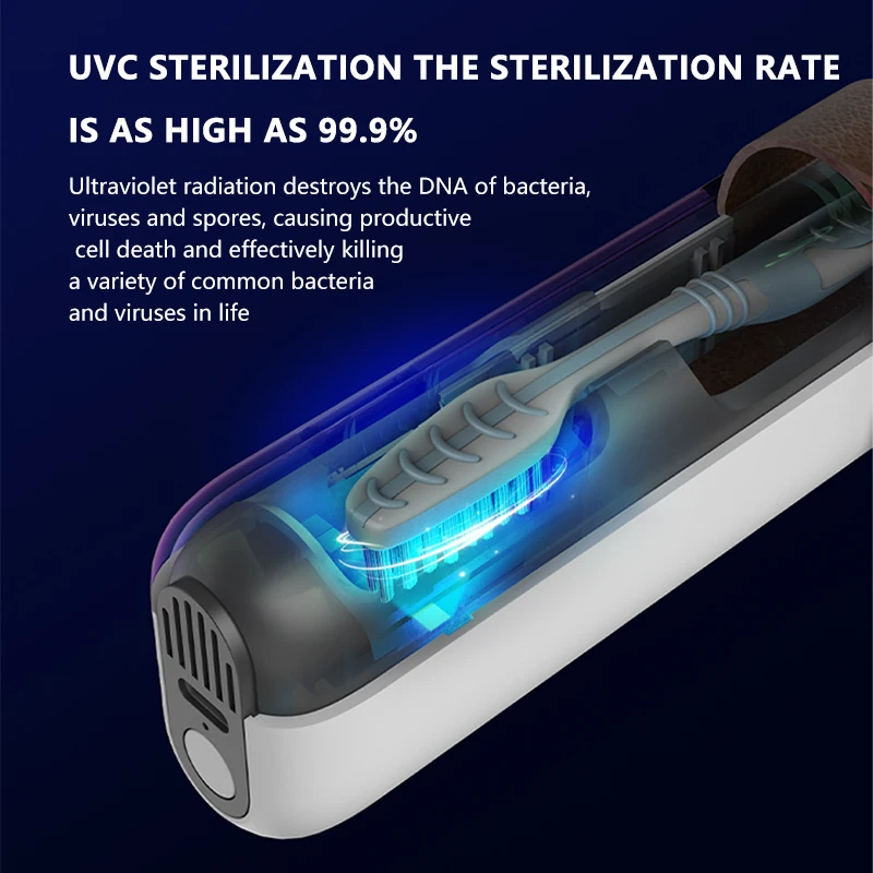Xiaomi Mijia Toothbrush Sterilizer Leather Magnetic Buckle Portable Travel Chopsticks UVC Sterilization Disinfection Storage Box