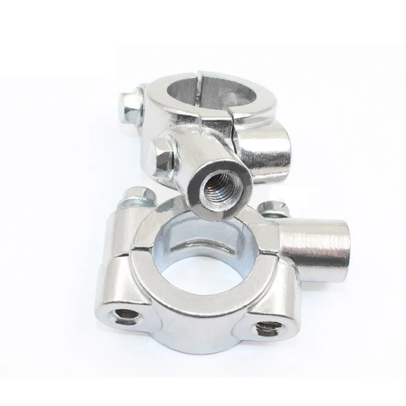 Motorcycle Mirror Mount Clamp Rear View Mirror Holder Adapter for 7/8" Inch 22mm 25mm Handlebar 10mm 8mm Thread motorcycle mirror motorcycle mirrors motorcycle mirror mount motorcycle mirror bracket