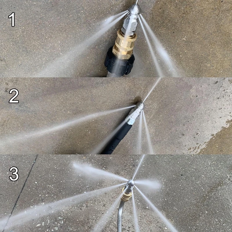 Sewer Jet Nozzle Stainless Steel Pressure Washer 1/4