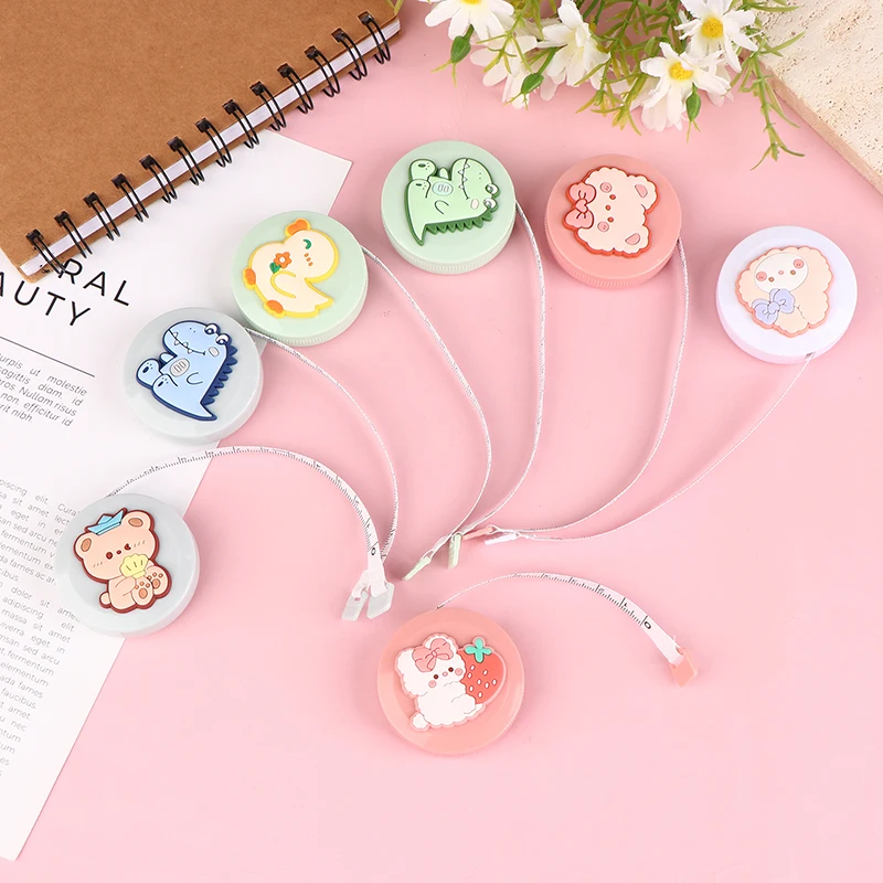 

Portable Cartoon Body Measure Tape Lovely Macaron Measuring Tape Push Button Mini Tape Measure Tool Sewing Gadget