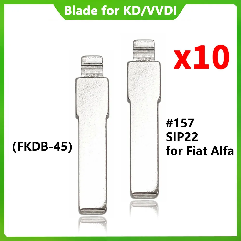 

KEYDIY 10pcs/lot Metal Blank Uncut Flip KD/VVDI/JMD Remote Key Blade Type Remote Number 157# for Fiat Alfa SIP22 Blade