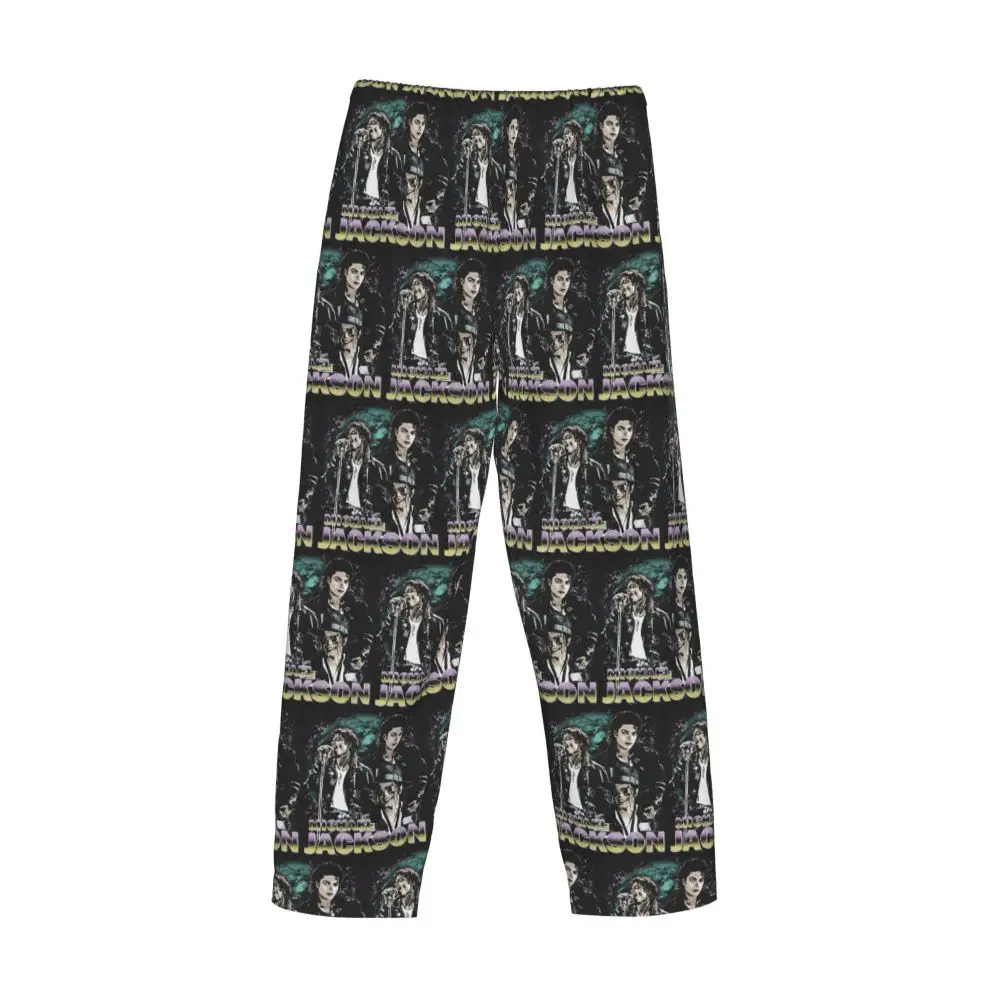 Custom Michael Jackson Pajama Pants Men Sleepwear Sleep Lounge Bottoms with Pockets