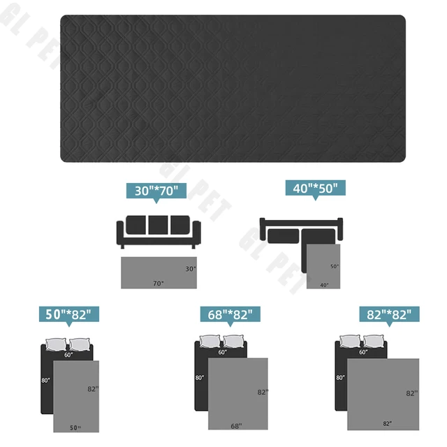 애완동물의 편안함과 가구 보호를 위한 방수 미끄럼 방지 개 침대 커버