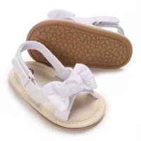 Fashion Newborn Infant Baby Girls Rubber Sandals Cute Summer Soft Sole Flat Princess Shoes Infant Non-Slip First Walkers 3