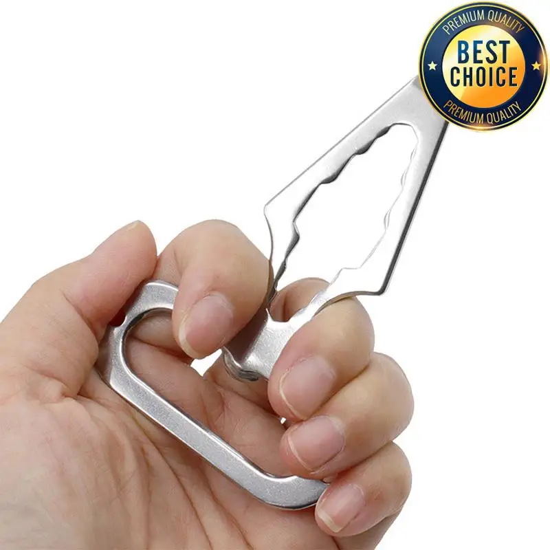 Outdoor camping supplies stainless steel EDC self-defense spike wrench multifunctional tool portable bottle opener