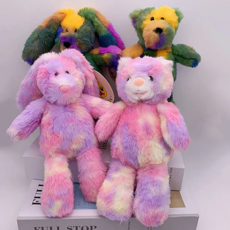 2/4pcs 20cm Pink Stuffed Rabbit Doll Toys Bear Keychain Plush Toys ...