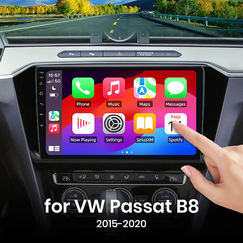 For VW Passat B8 2015-2020 Wireless CarPlay Android Auto Car Radio GPS RDS WiFi BT 4G Multimedia Stereo