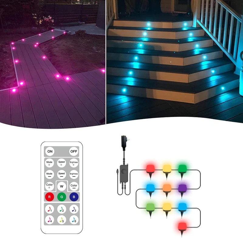 Courtyard Lawn Light LED Night Light RGB Fantasy 10 Lights Holiday Party Atmosphere Light