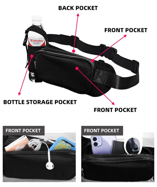 Running Sports Waist Bag, Outdoor Kettle Shouder Bag, Nylon Ultra Light Running Bag, Cycling Waist Bag, Wear-Resistant Phone Bag 6