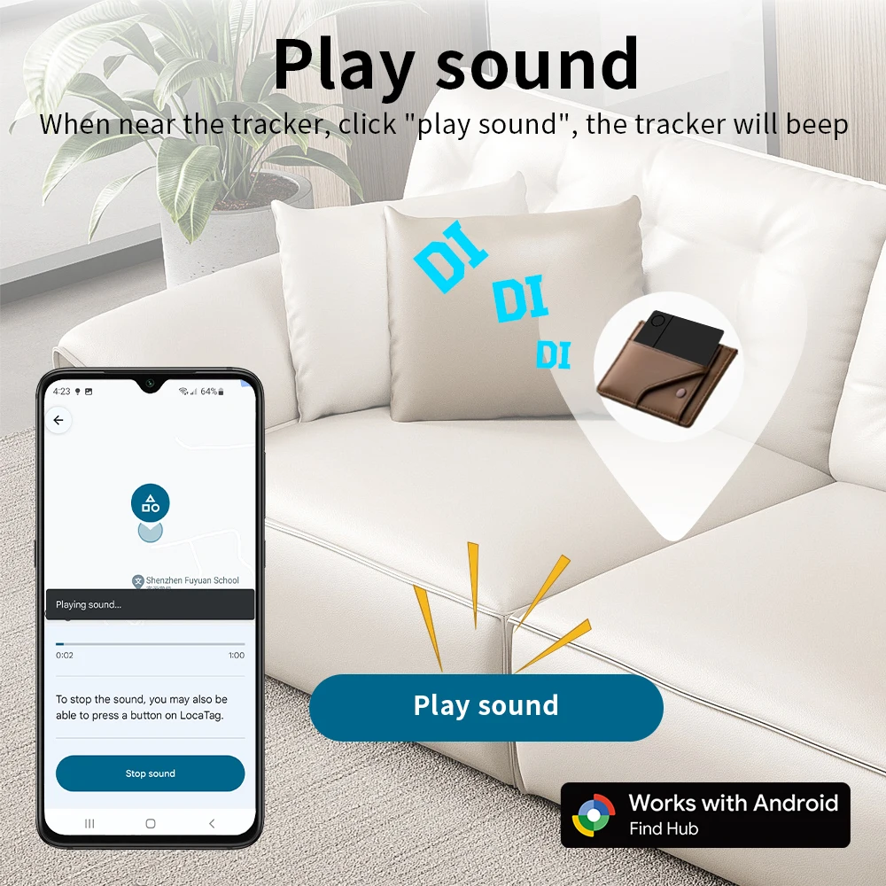 Localizzatore di schede GPS wireless ricaricabile Localizzatore Android certificato Google per Xiaomi Pixel Codice QR Smart Tag anti-smarrimento - immagine 2