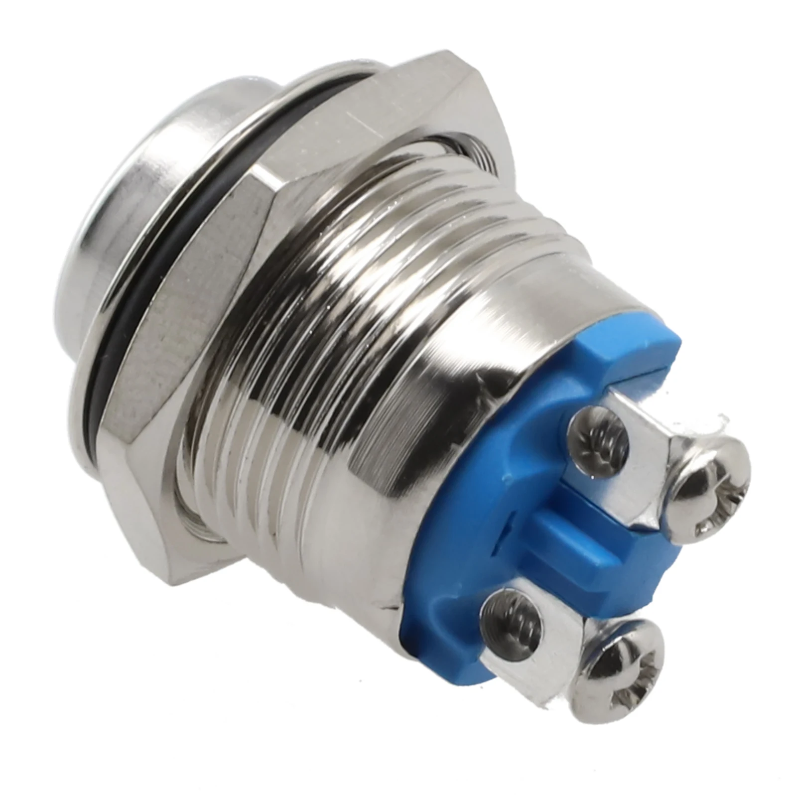 12V 16mm Metal Waterproof Push Button Momentary On Off Horn Switch Brass Waterproof Contactor Relay Control Switch