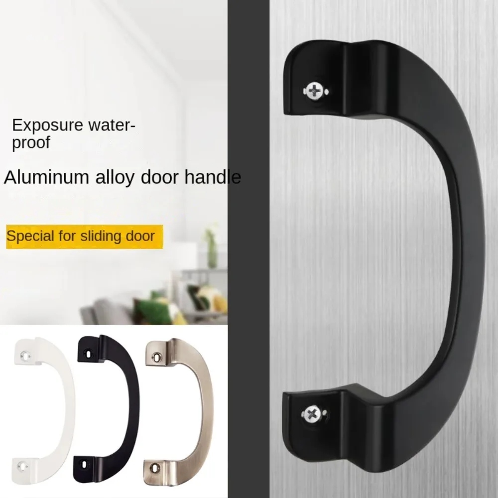 Fashion Aluminium Alloy Sliding Door Handle Punch-free Multifunctional Furniture Knobs Drawer Pull Handles Hardware
