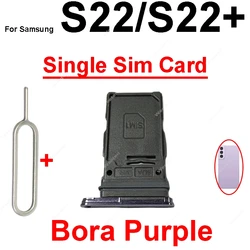 Advanced Dual Sim Card Tray Slot & Card Holder Reader (S22PlusSingle - Purple)