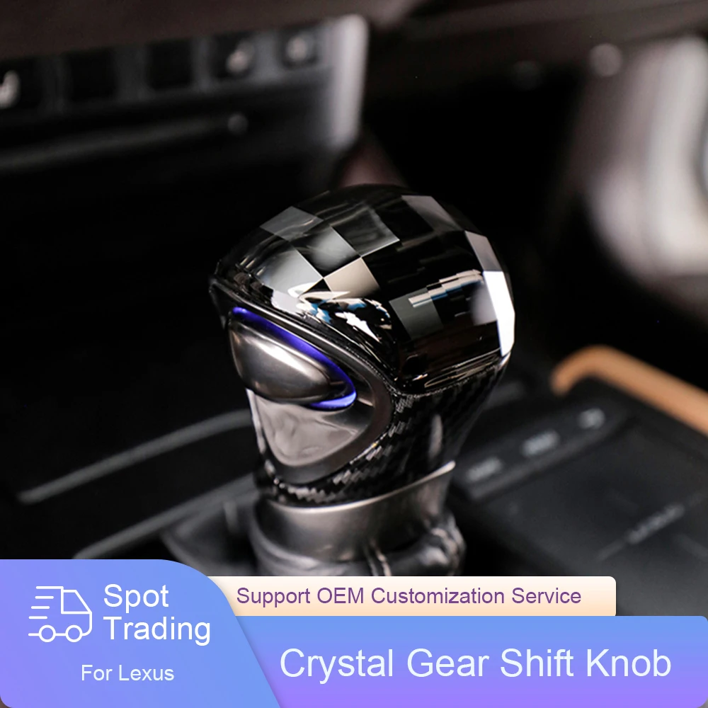 

QHCP Crystal Gear Shift Knob With Light LED Gear Knob 3 Colors Fit For Lexus ES UX 2018-2023 Styling Modified Interior Accessory