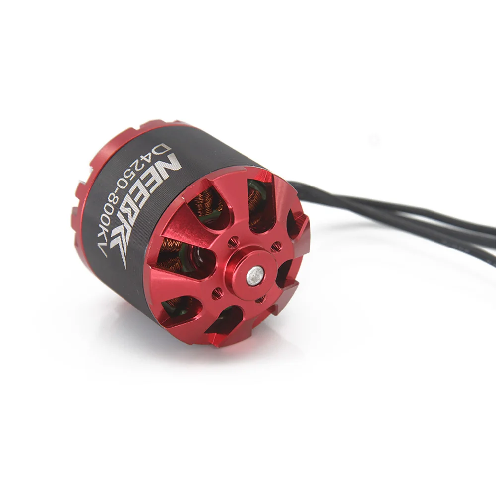 Moteur sans balais NEEBRC 4250 600KV/800KV avec hélice attachée, prêt pour montage sur drone ou avion RC.