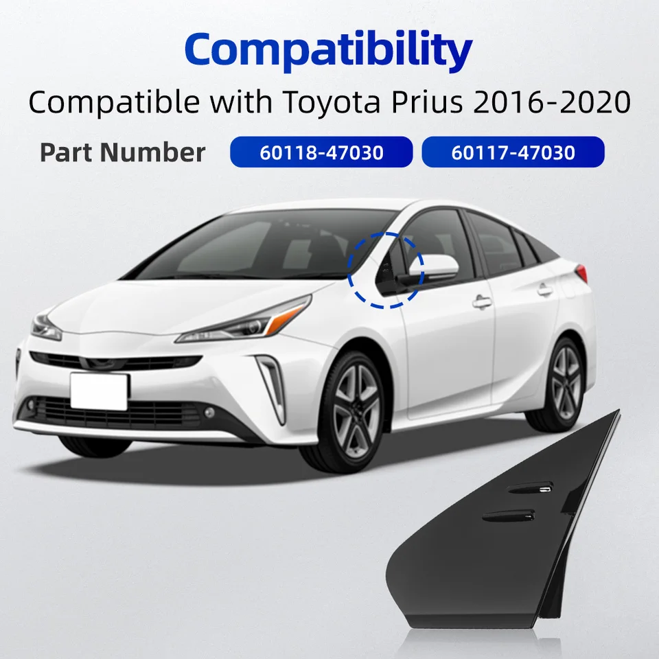 Side Mirror Fender Molding Cover Trim Left/Right Front Upper For