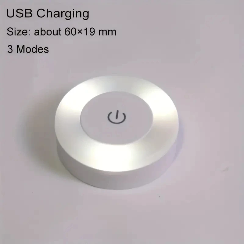 1pc Touch Light Led Tap Light, 3 Colors Adjustable Closet Light, Portable Wireless Under Cabinet Lights, Dimmable Lights For Bed 3