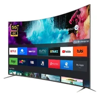 Écran TV LED incurvé de 55 pouces, télévision Ultra HD 4K, Smart TV de 55 pouces 1
