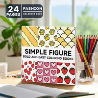 Simple Pattern Coloring Book for Adults - 24 Pages of Thick Paper with Bold, Vibrant Designs for Relaxation and Creativity 1