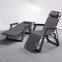 Reclining Lounge Chair with Cooling Mesh - Foldable Nap Chair for Office/Home Adjustable Space Saving Sleeper Ottoman Included 4