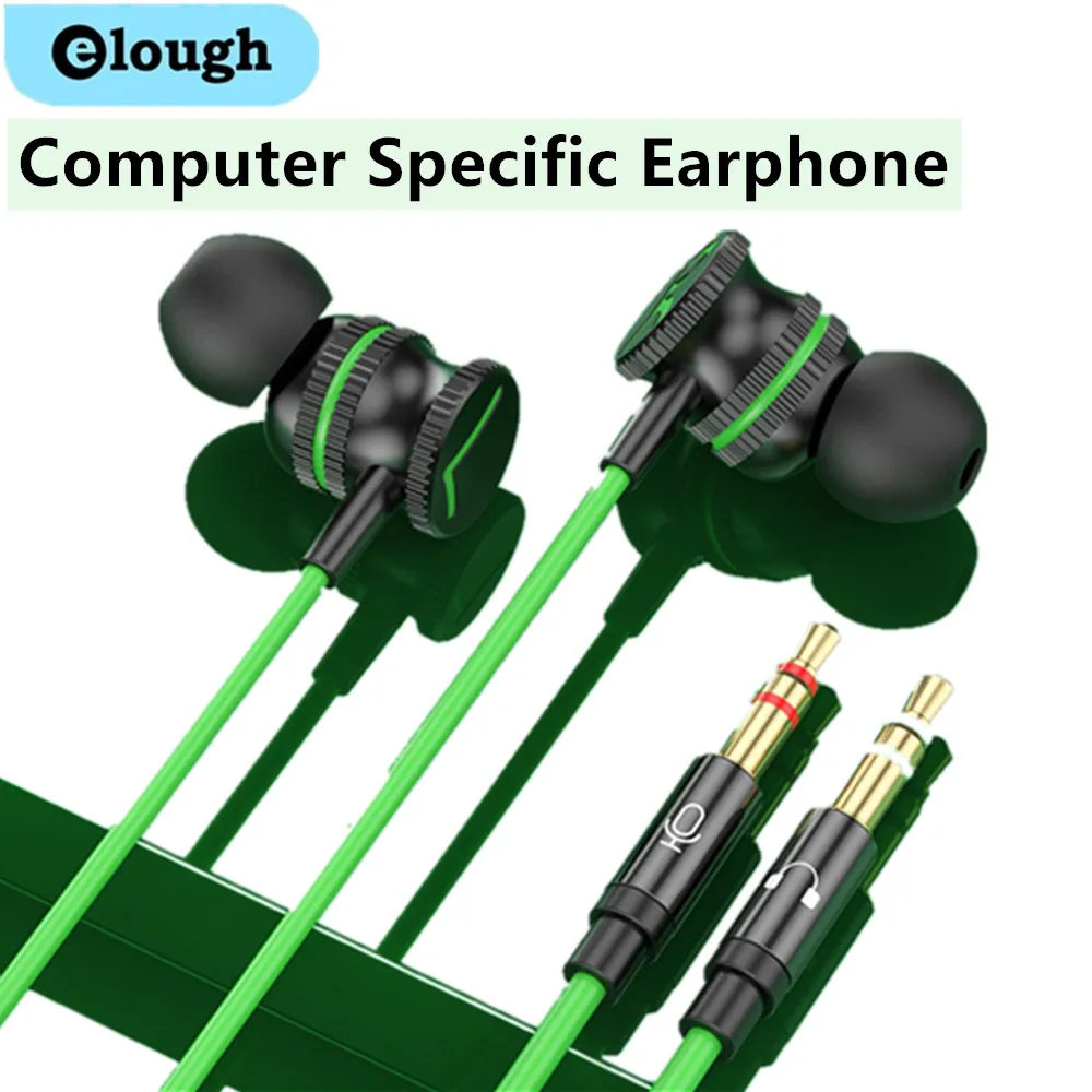 EloughGamingWiredEarphones35mmWithMicrophonePortableStereoIn