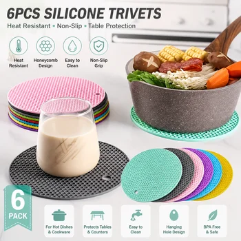 Silicone Honeycomb Trivets 1