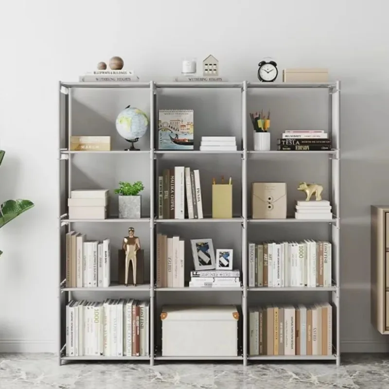 Double Row Bookshelf Multi-layer ，Wardrobe Debris Rack Easy Assembly Bookcase Multi-layer High-capacity Furniture Book Shelves 3