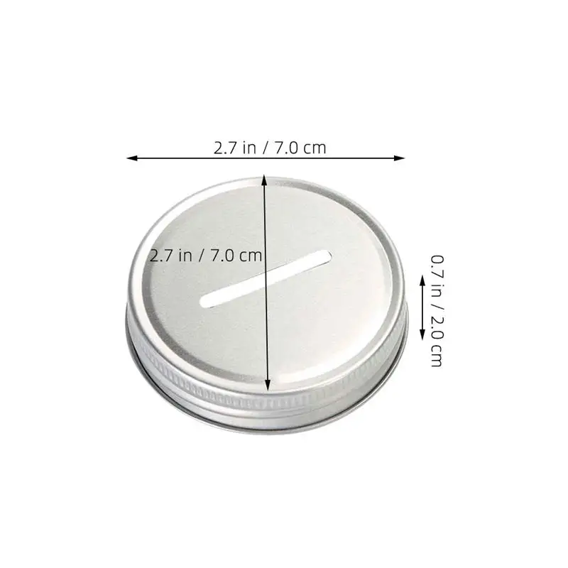 15Pcs Tinplate Covers Mason Jar Coin Bank Canning Lids Money Jar Caps Wide Mouth Jar Lids Regular Mouth Jars Home Decor Money 6