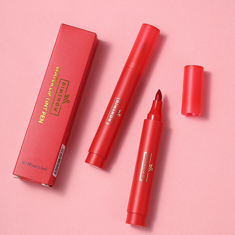 Lip Stain Marker Pen Liquid Dye Lip Tint Waterproof Long Lasting Liner Pen Hydrating Non Smudge Matte Finishing Lips Makeup lip stain
