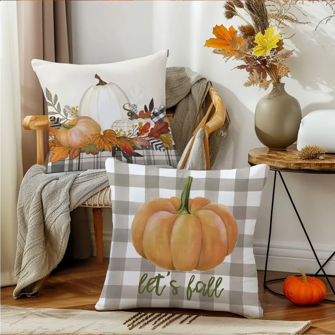 Autumn Theme Pillow Cover 5