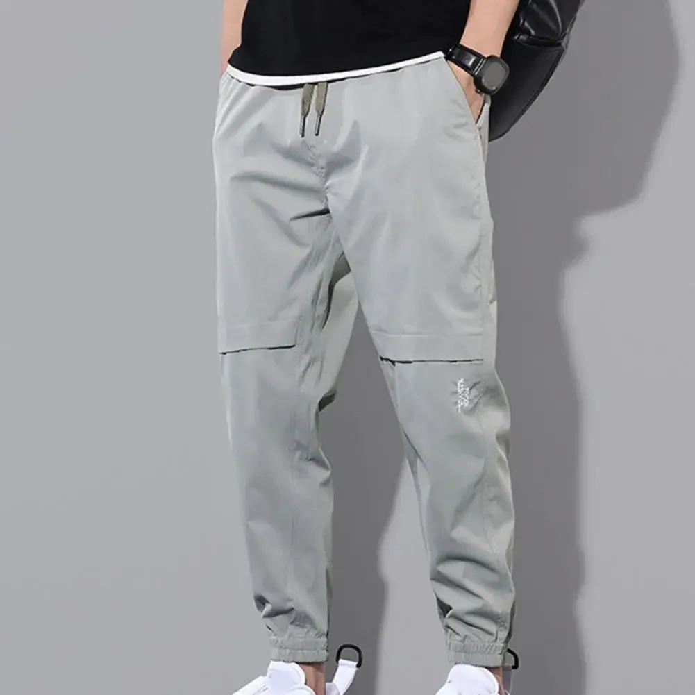 

Drawstring For Men 2022 High Ankle-banded Spring Techwear Pants Waist Trousers Elastic Quality Cool Cargo