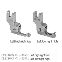 Pieds compensateurs de Type étroit pour tricots et matériaux fins, pieds-de-biche à fermeture éclair, Machine à coudre, Guide à bord gauche/droit 3