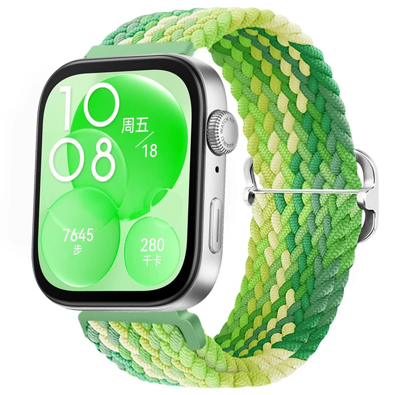 Nylon Braided Loop Strap - Adjustable Elastic Wristband for Smartwatch  Accessories
