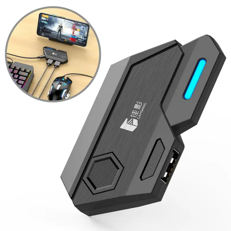 Mobile Phone Game Converter Keyboard Mouse Set Single Converter Bluetooth-compatible 5.0 PUBG Gamepad Adapters For Android IOS