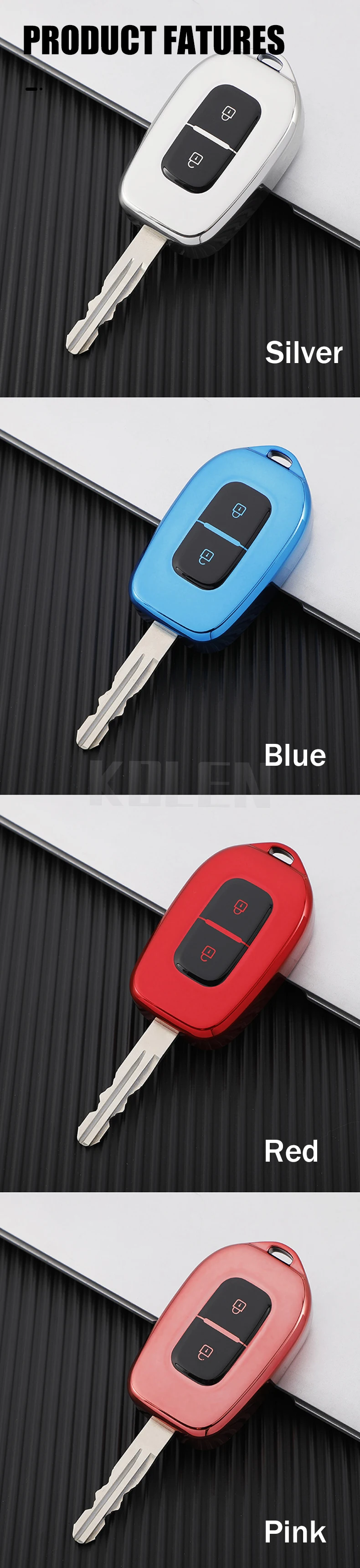 TPU Car Key Case Cover Shell Fob per Renault Duster Sandero Logan Clio Captur Laguna Scen Dacia Duster accessori portachiavi Bag 15 TPU Car Key Case Cover Shell Fob per Renault Duster Sandero Logan Clio Captur Laguna Scen Dacia Duster accessori portachiavi Bag - Sde34e3387b9741a1bd8e6146d3040561S