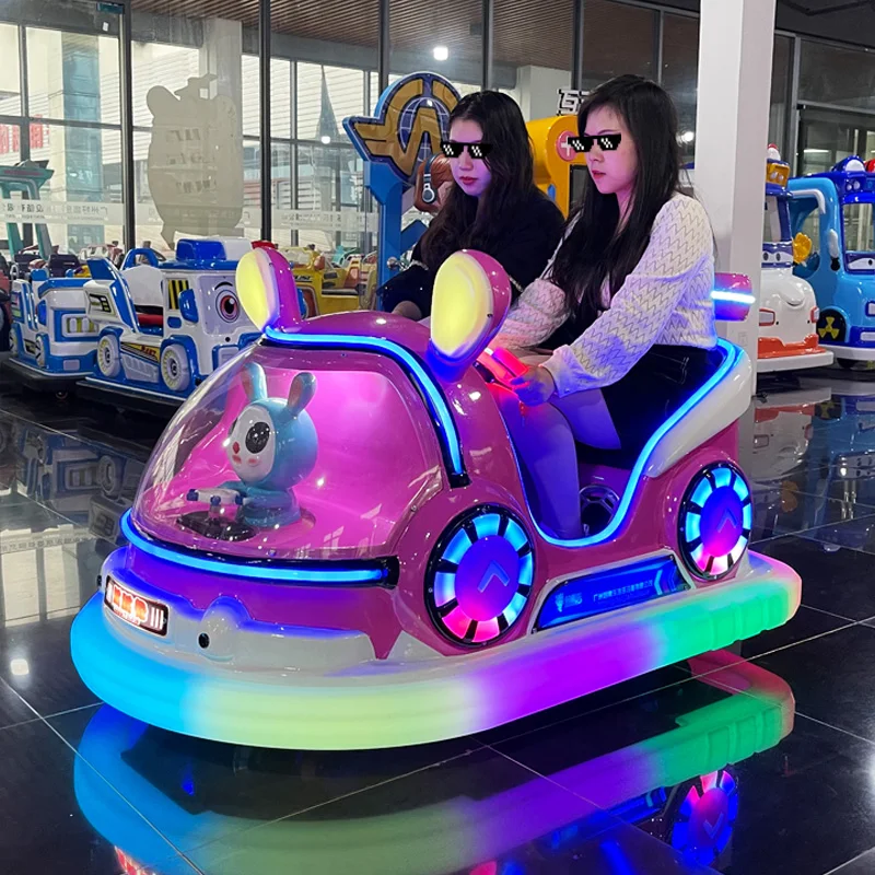 Haojile Rabbit Elf Adorable Electric Bumper Car for Kids with Parent-Child Seating Perfect for Malls Squares Parks