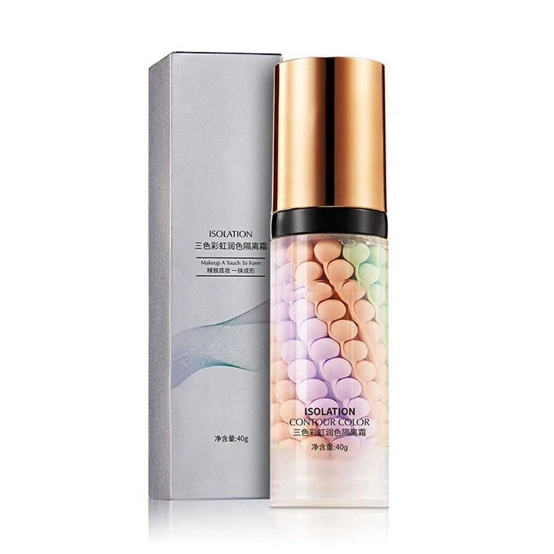Makeup Primer 3 Colors Liquid Concealer Mixed Isolation Lotion Makeup Invisible Pore Moisturizing Bright Skin Face Primer Base Foundation makeup primer primer gel facial primer makeup foundation facial lotion